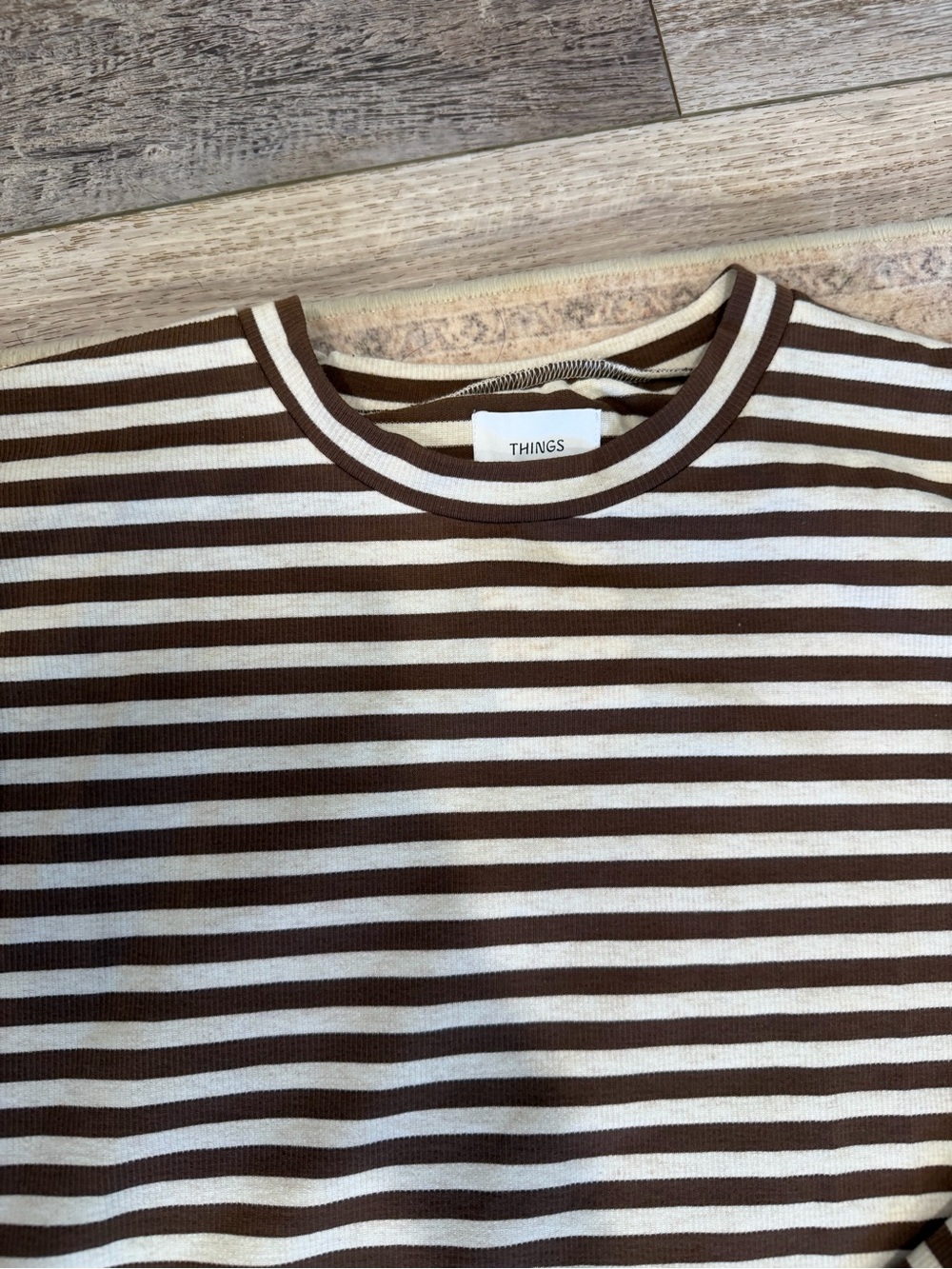 Henly & Co. Brown and Cream Striped Women's Set - Picture 6 of 6